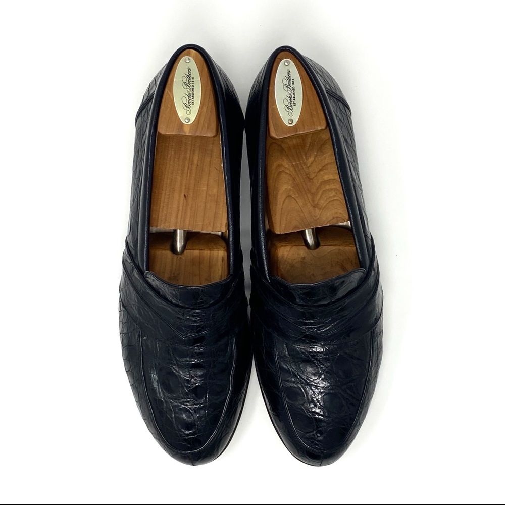 Salvatore Ferragamo Crocodile Skin Penny Loafers